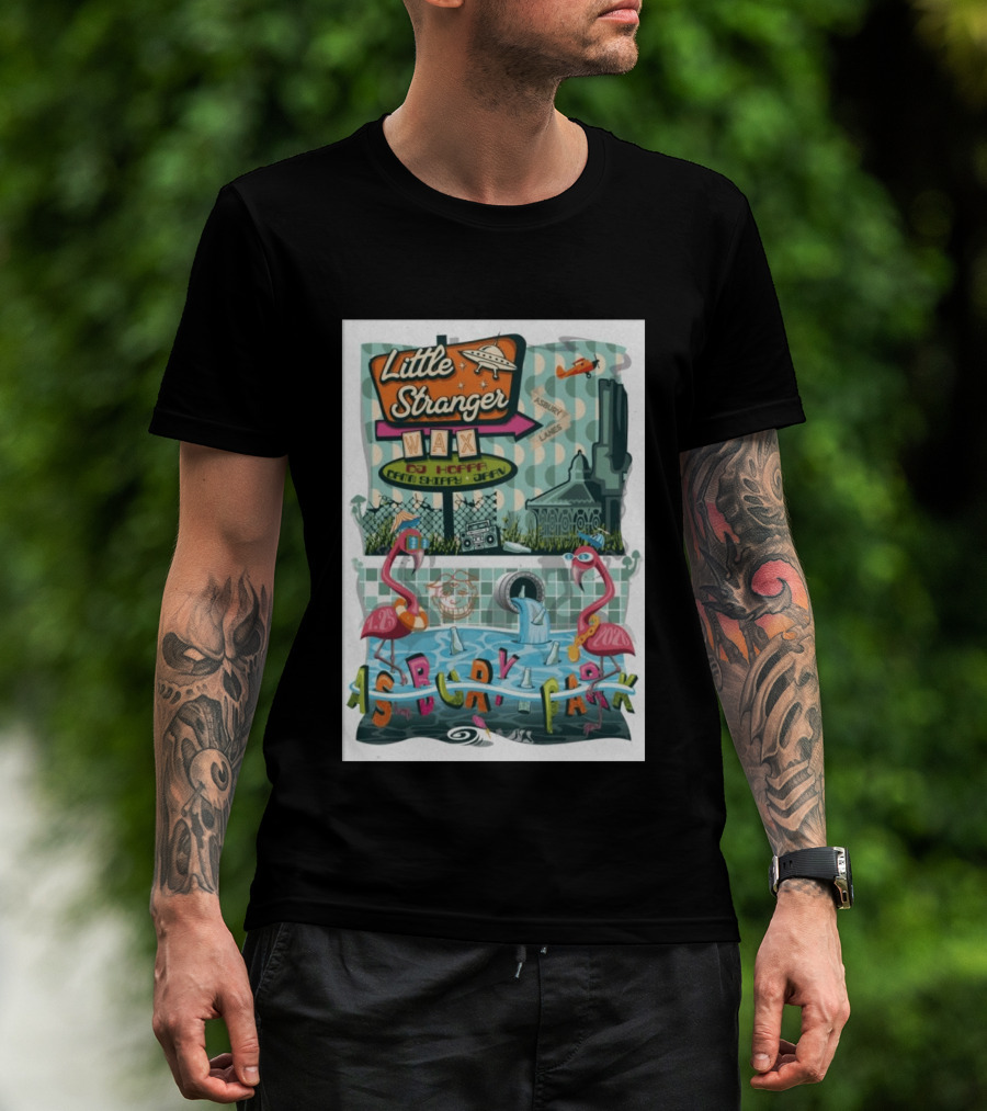 Little Stranger Asbury Park NJ Asbury Lanes DJ HOPPA WAX 7 25 2026 Flamingos T-Shirt