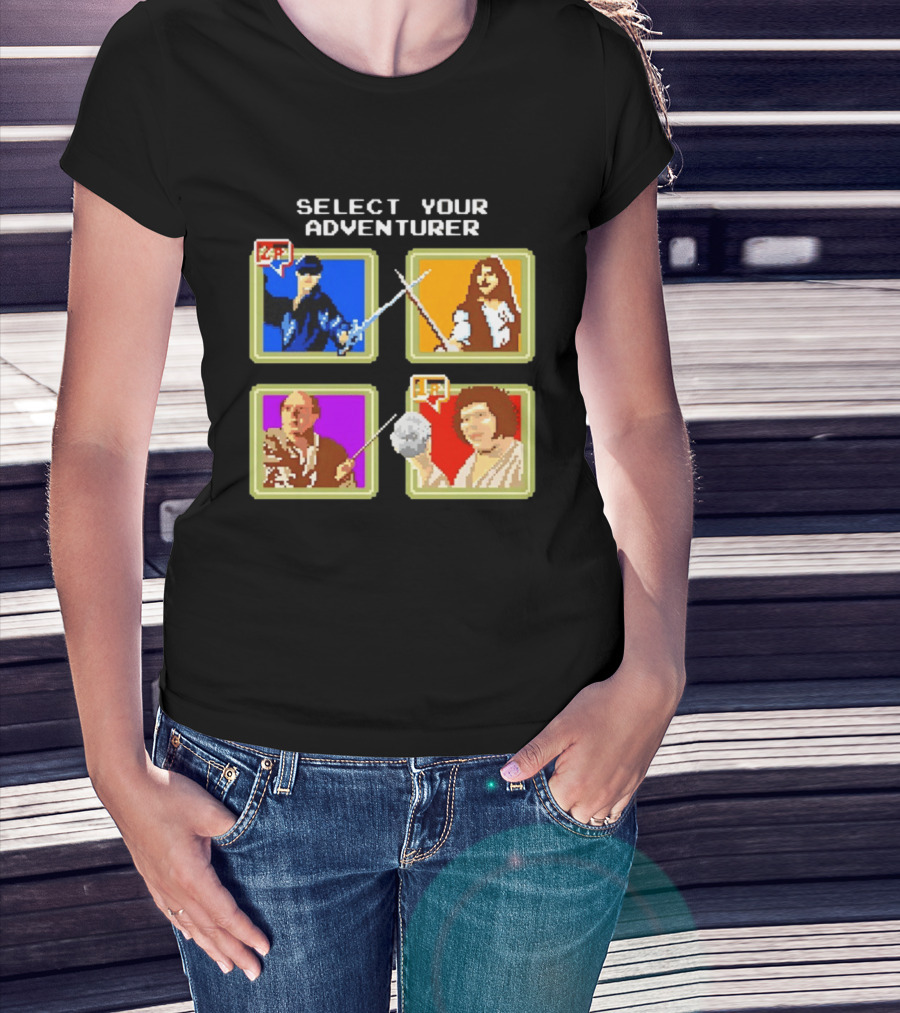 Select Your Adventurer Westley Inigo Montoya Vizzini Fezzik The Princess Bride Pixel T-Shirt