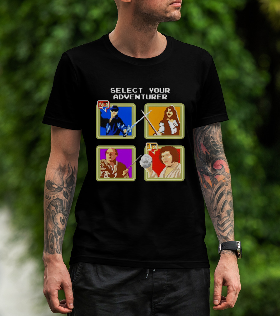 Select Your Adventurer Westley Inigo Montoya Vizzini Fezzik The Princess Bride Pixel T-Shirt