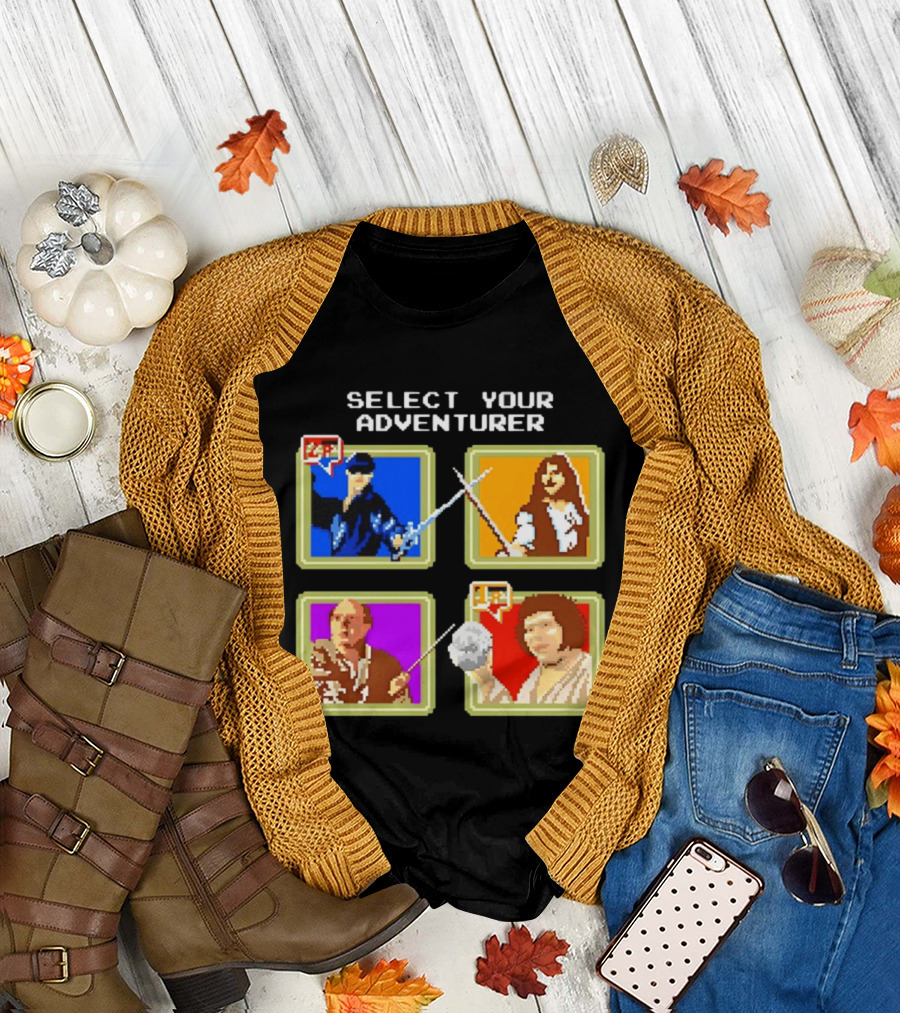 Select Your Adventurer Westley Inigo Montoya Vizzini Fezzik The Princess Bride Pixel T-Shirt