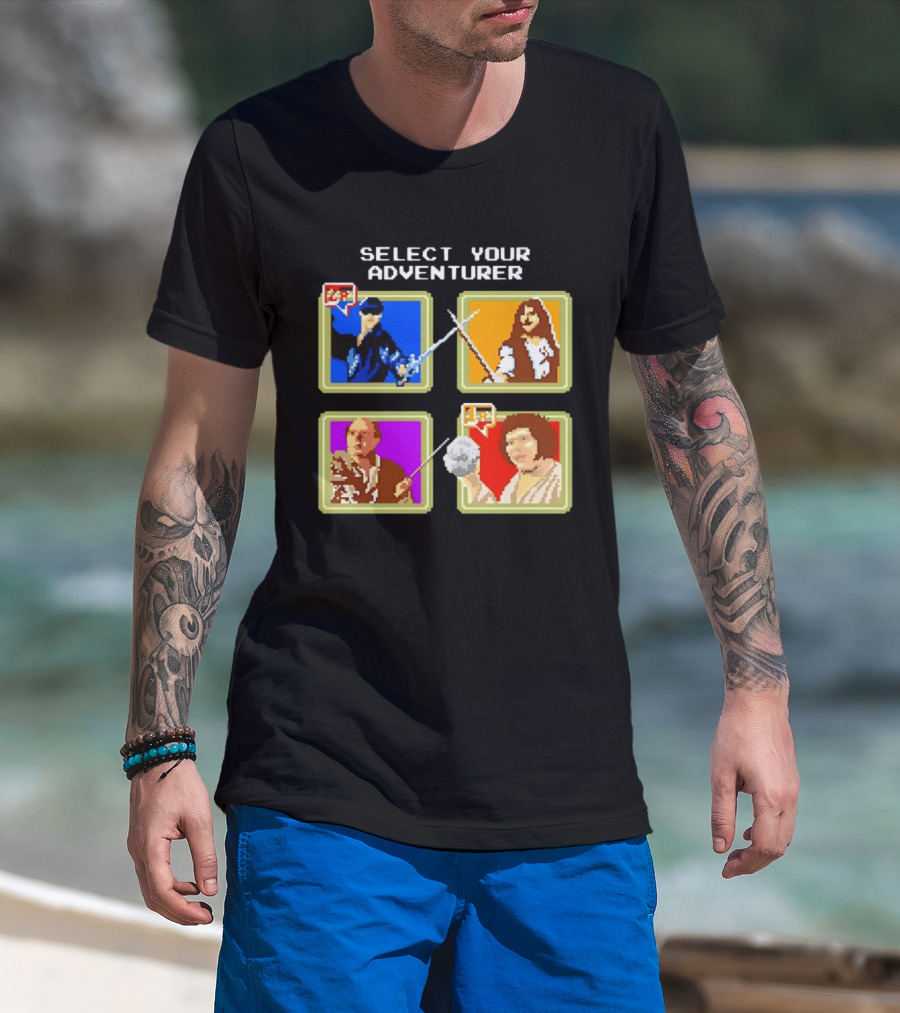 Select Your Adventurer Westley Inigo Montoya Vizzini Fezzik The Princess Bride Pixel T-Shirt