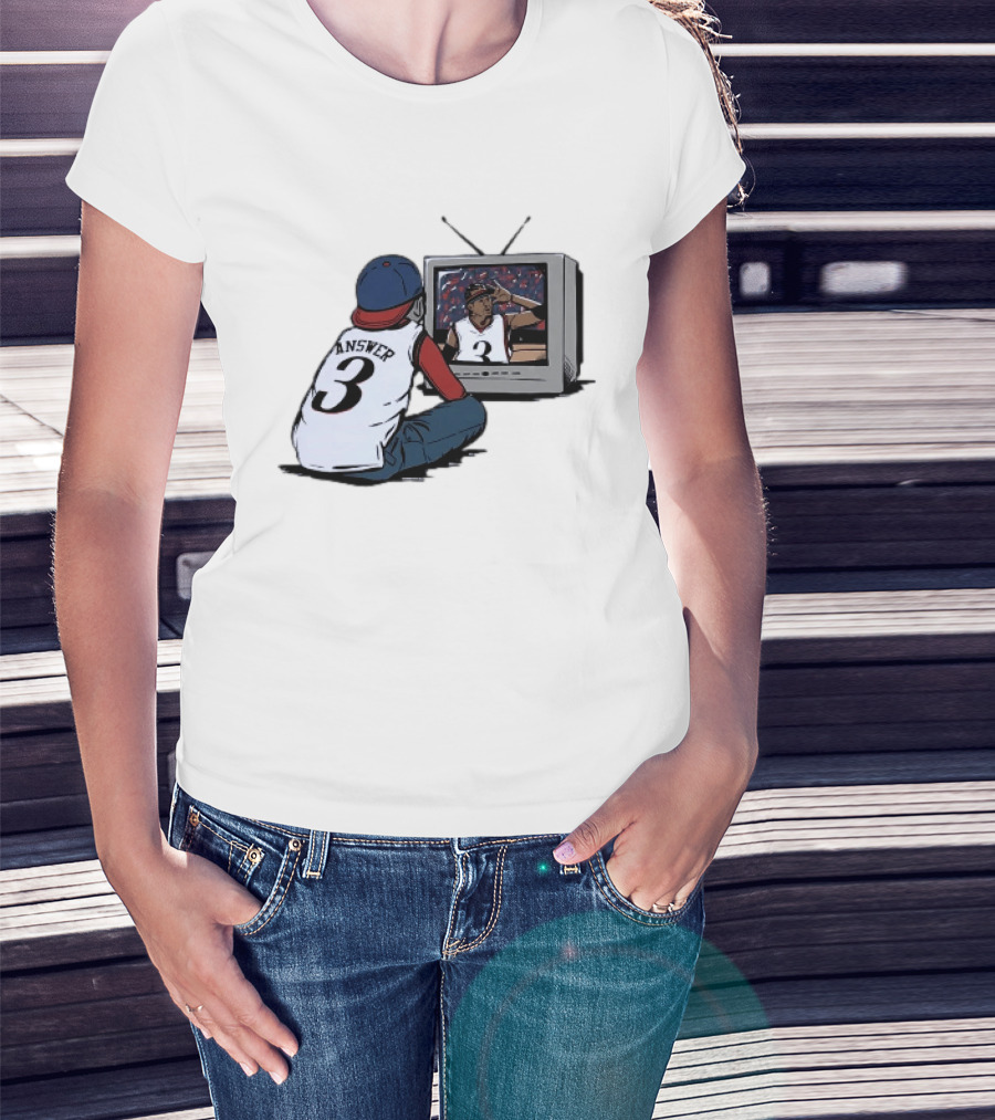 Allen Iverson 76ers Number 3 The Answer NBA Legend T-Shirt