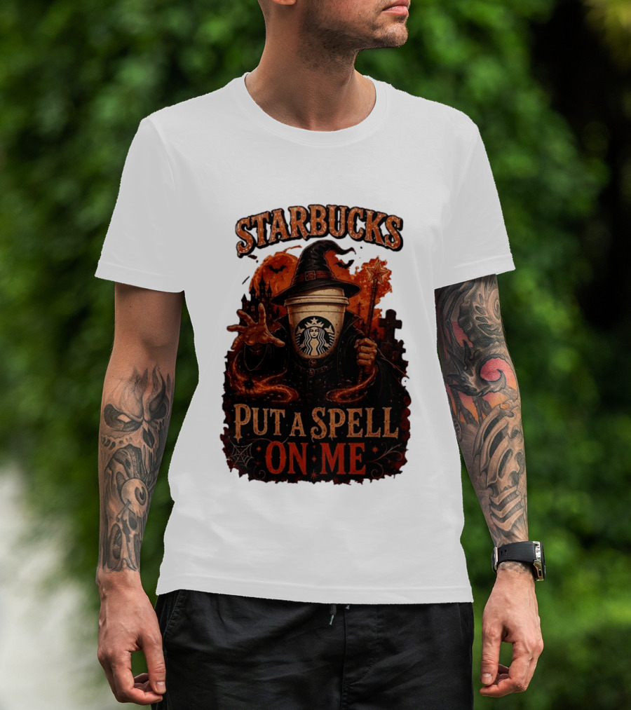 Starbucks Halloween Witch Put A Spell On Me Coffee Magic T-Shirt