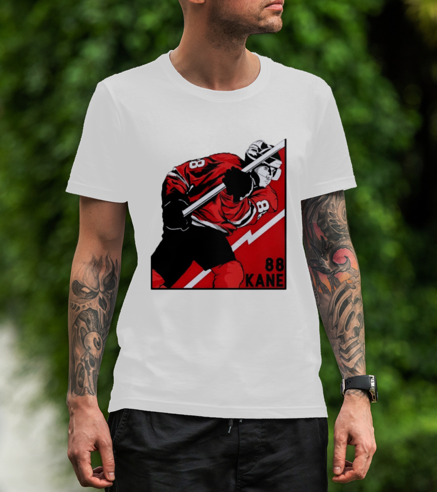 Patrick Kane 88 Chicago Blackhawks Ice Hockey Player Action T-Shirt
