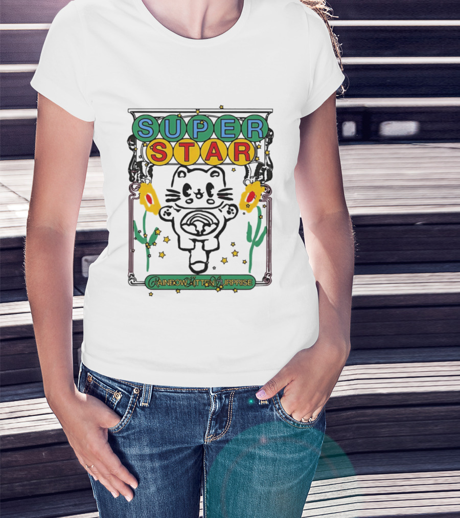 Super Star Rainbow Kitten Surprise RKS Indie Rock T-Shirt