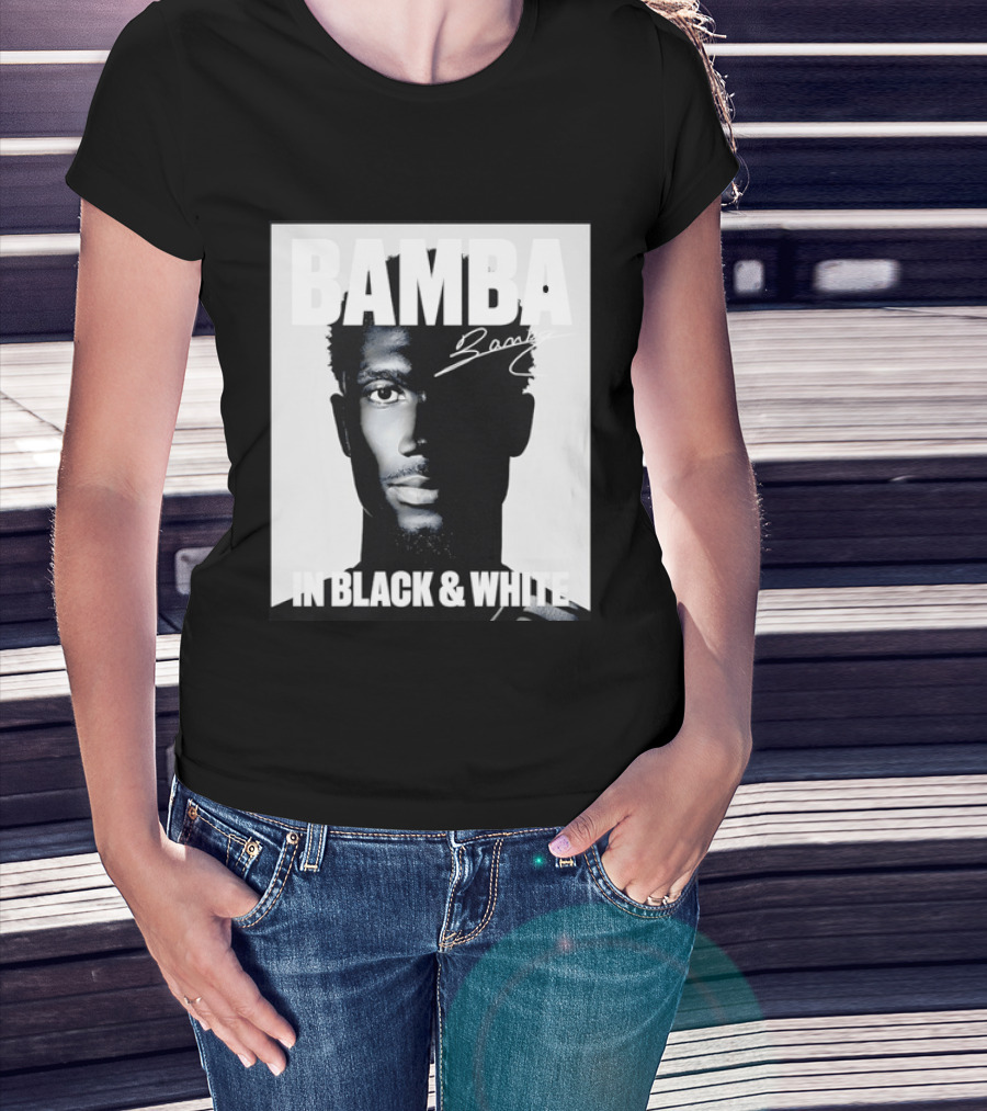 Bamba Signature Black And White NBA Basketball T-Shirt
