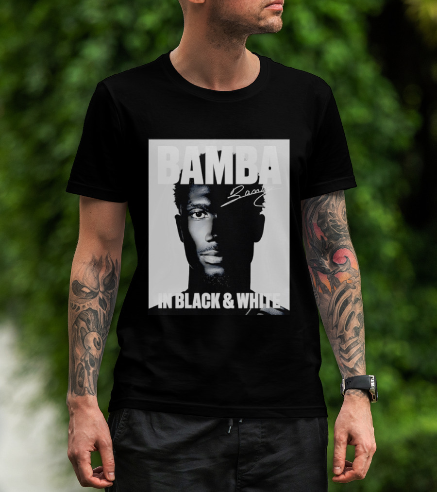 Bamba Signature Black And White NBA Basketball T-Shirt