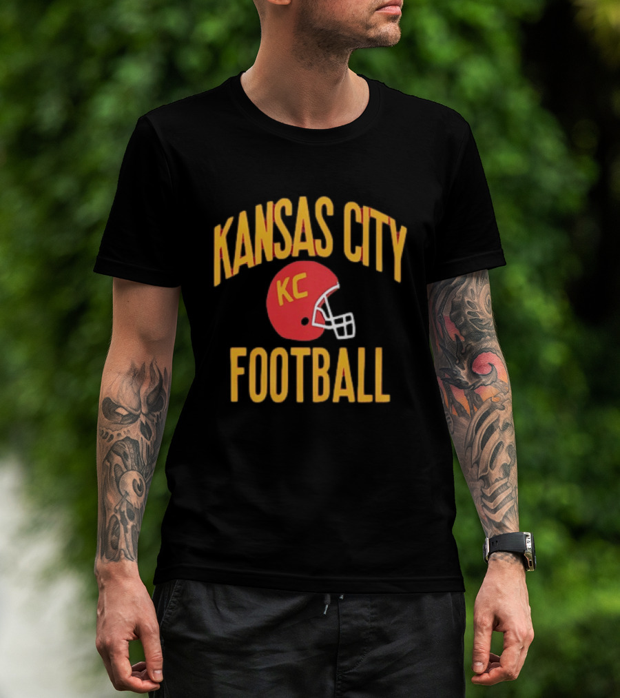 Kansas City KC Football Helmet T-Shirt