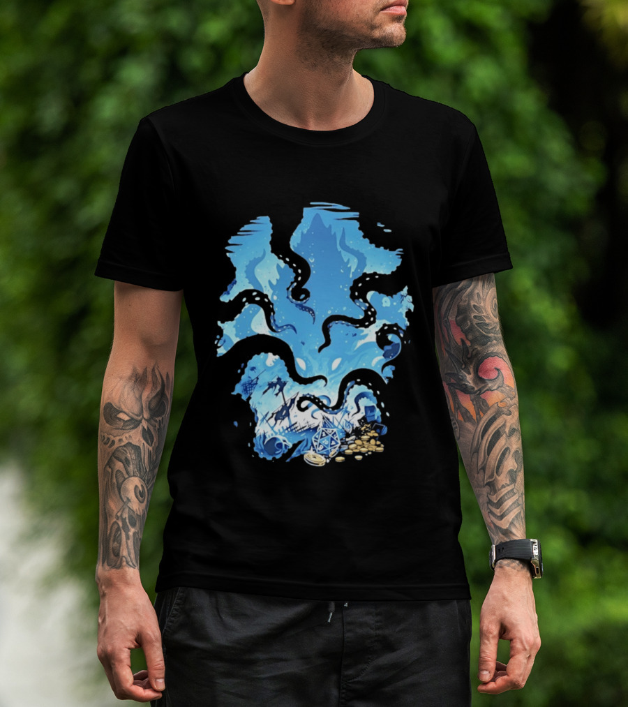 Dungeons And Dragons Kraken Nautical Sea Creature RPG Fantasy T-Shirt