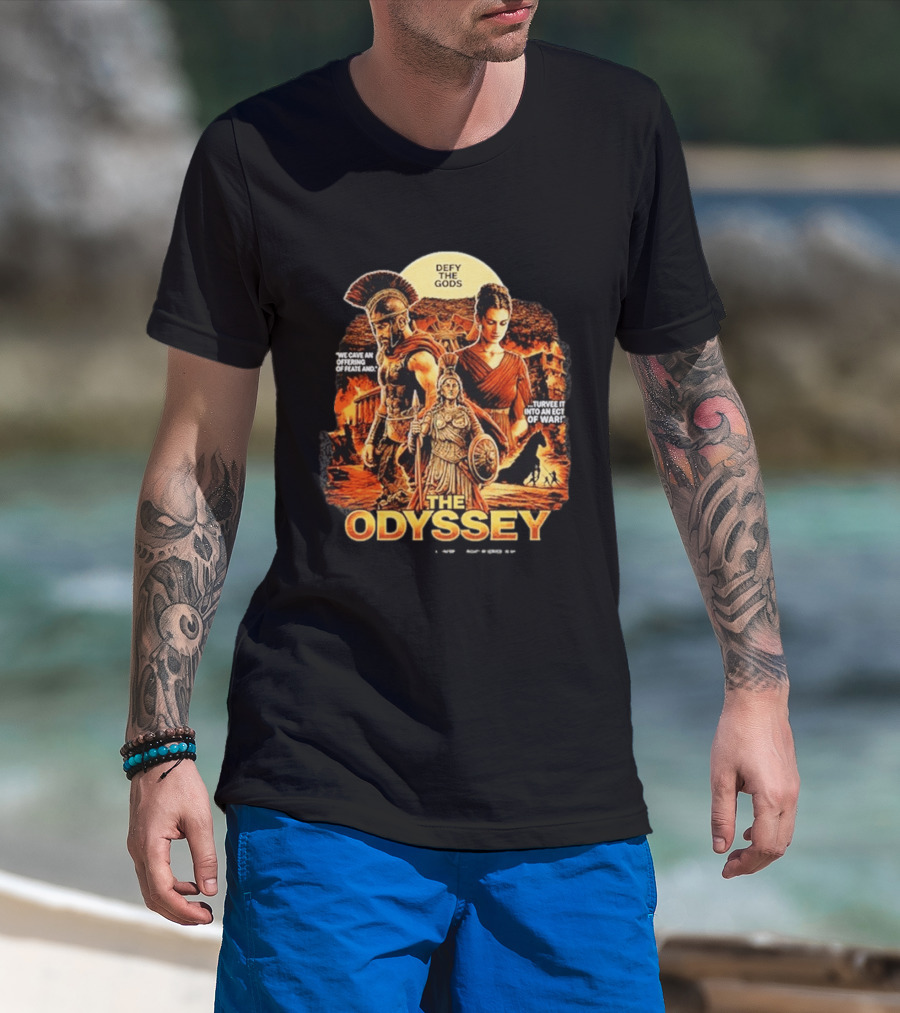 The Odyssey Defy The Gods Greek Mythology Warrior Achilles Helen Of Troy T-Shirt