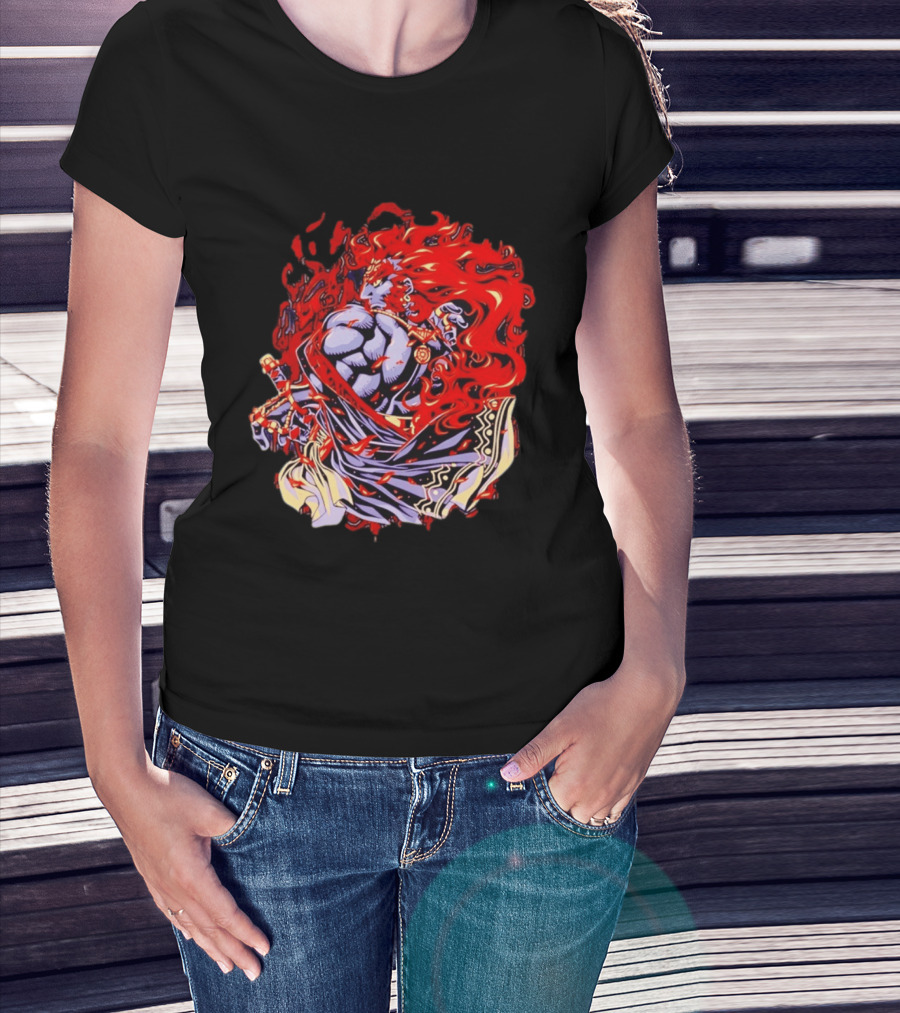 Ganondorf The Legend Of Zelda Dark King Of Gerudo Desert Fire Power T-Shirt