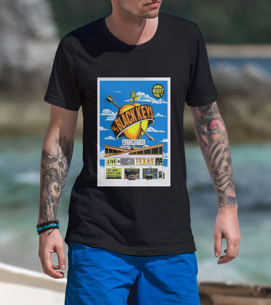 The Black Keys Live Houston Texas July 24 2026 One Night Only White Oak Music Hall T-Shirt