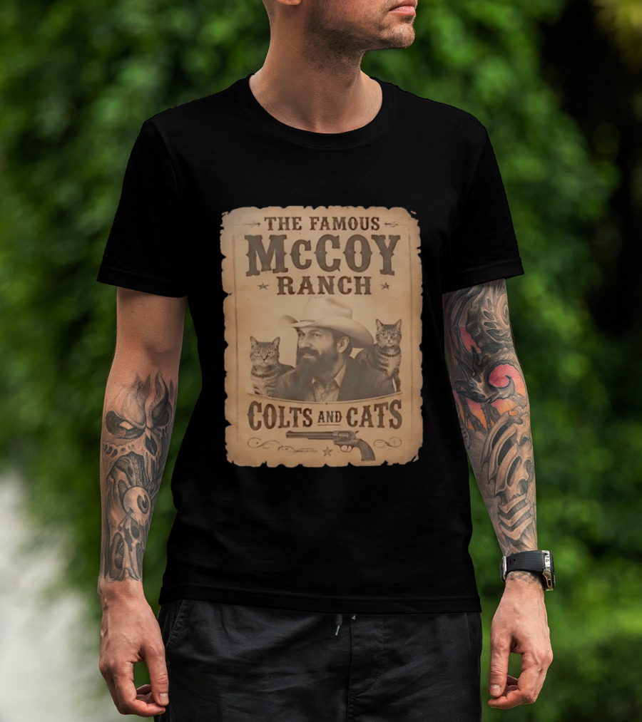 The Famous McCoy Ranch Colts And Cats Wild West Nostalgia T-Shirt