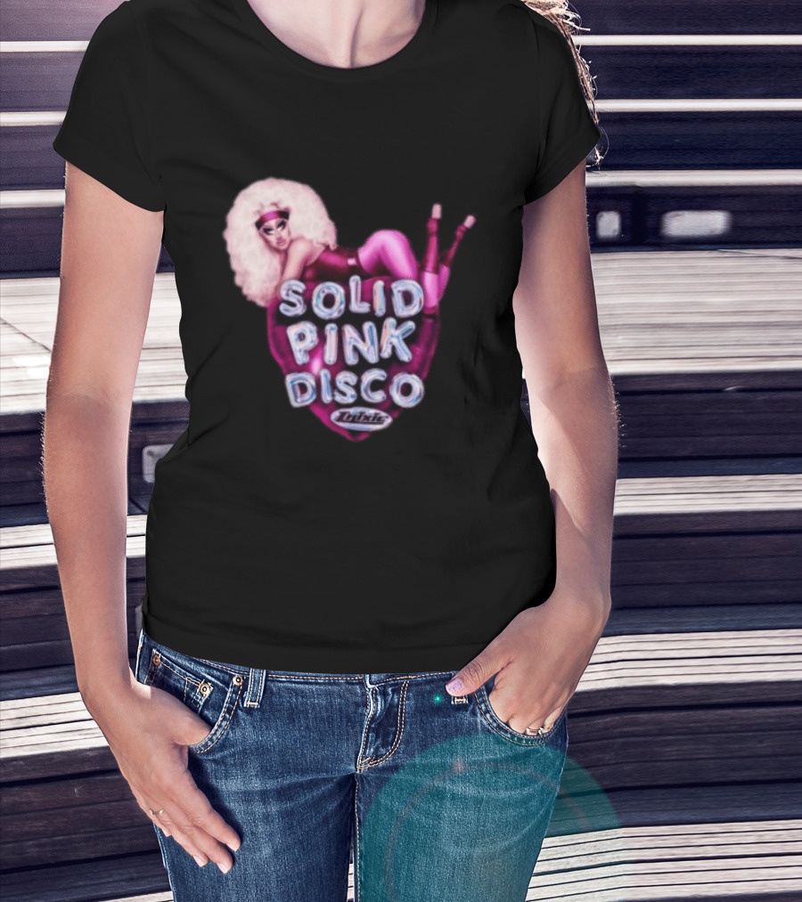 Trixie Mattel Solid Pink Disco Balloon Heart T-Shirt