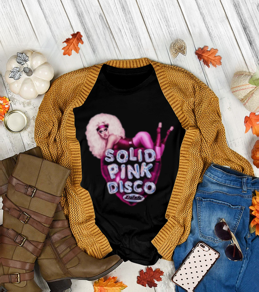 Trixie Mattel Solid Pink Disco Balloon Heart T-Shirt