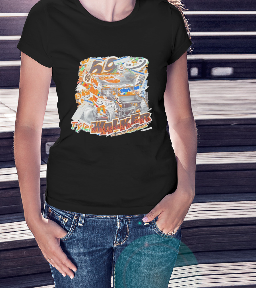 Tyler Walker No69 Sprint Car Puppets Los Angeles California T-Shirt