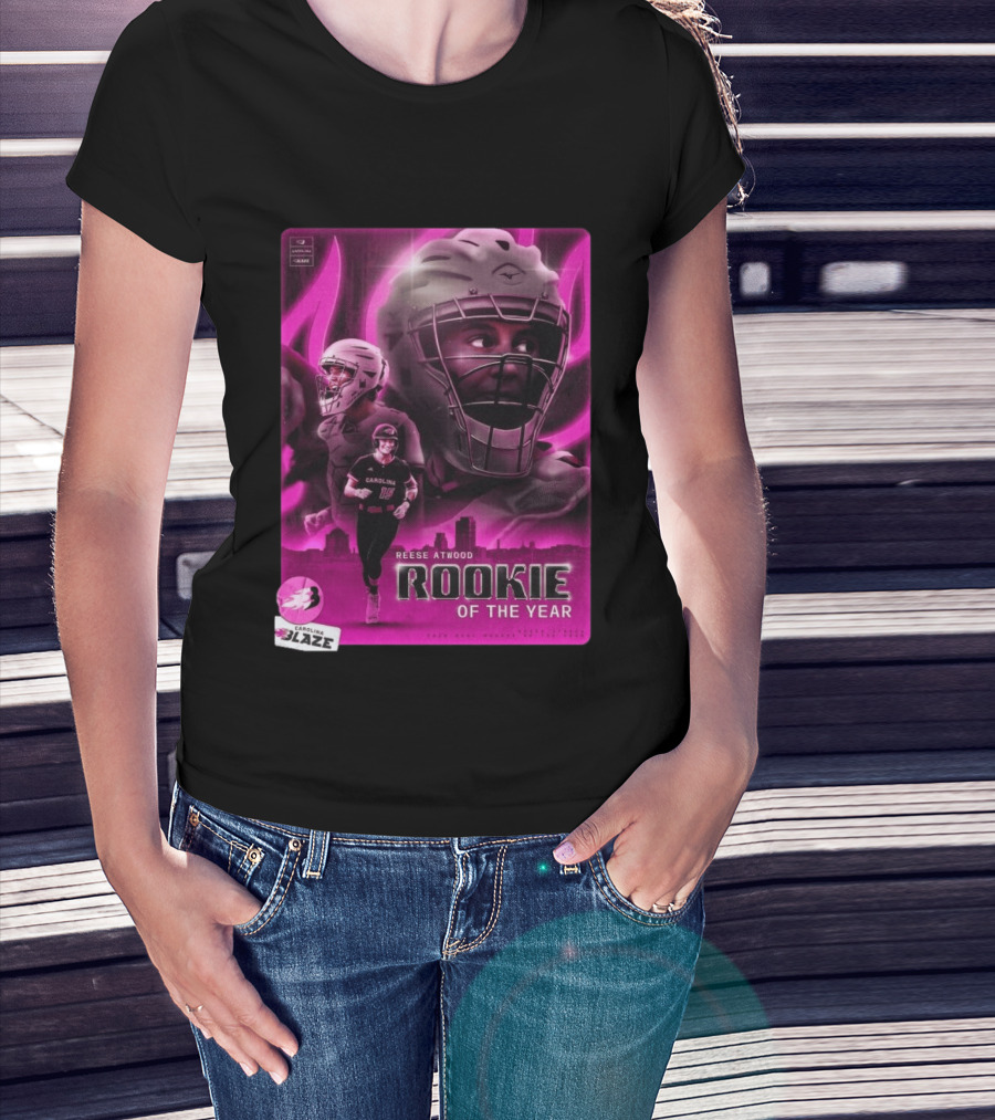 Reese Atwood Rookie Of The Year 2026 Carolina Blaze AUBL Rookie Of The Year T-Shirt