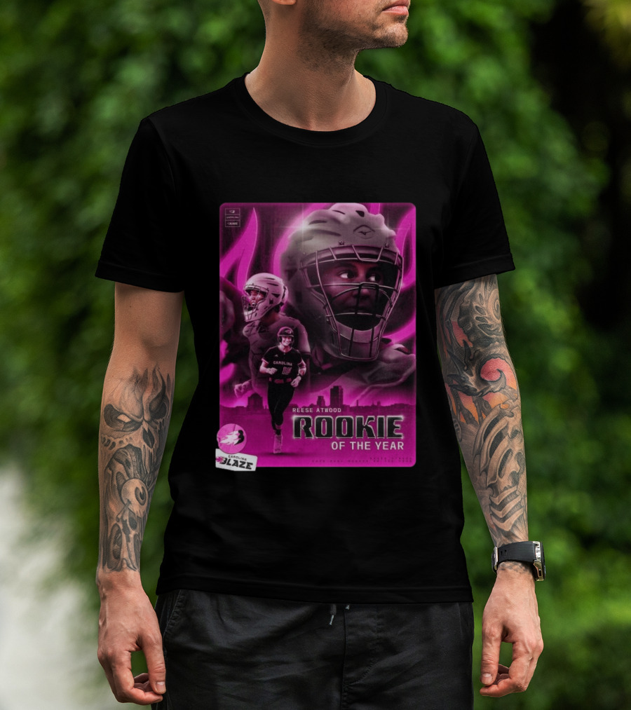 Reese Atwood Rookie Of The Year 2026 Carolina Blaze AUBL Rookie Of The Year T-Shirt