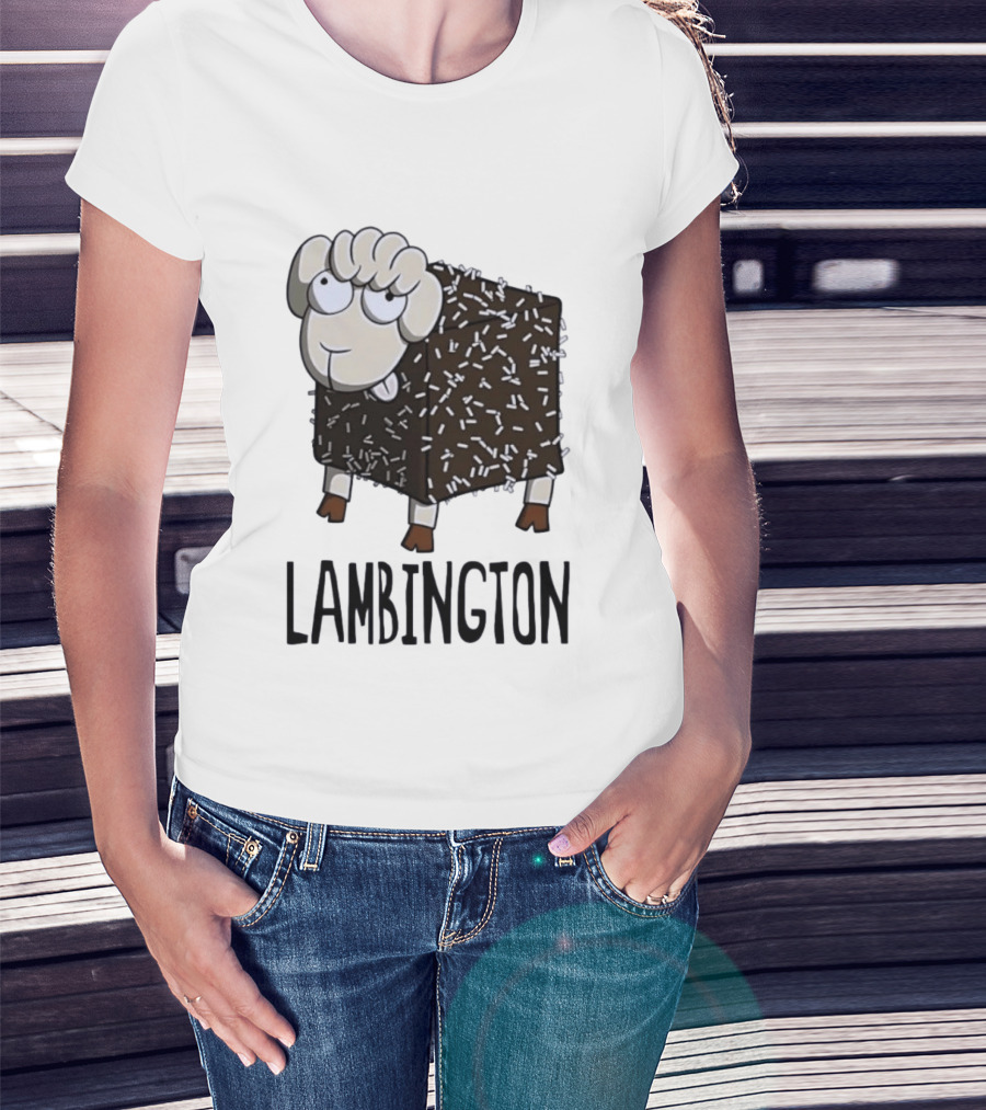 Lambington Sheep Treat Food Pun T-Shirt