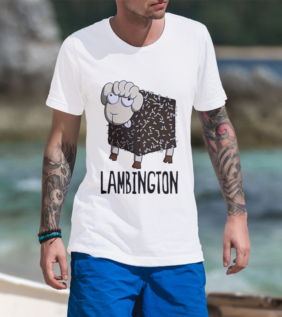Lambington Sheep Treat Food Pun T-Shirt