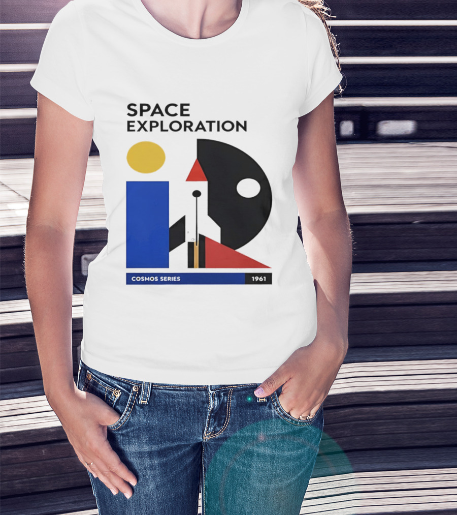 Space Exploration 1961 Cosmos Series Retro Geometric T-Shirt