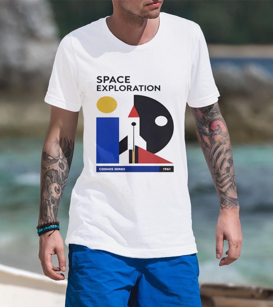 Space Exploration 1961 Cosmos Series Retro Geometric T-Shirt