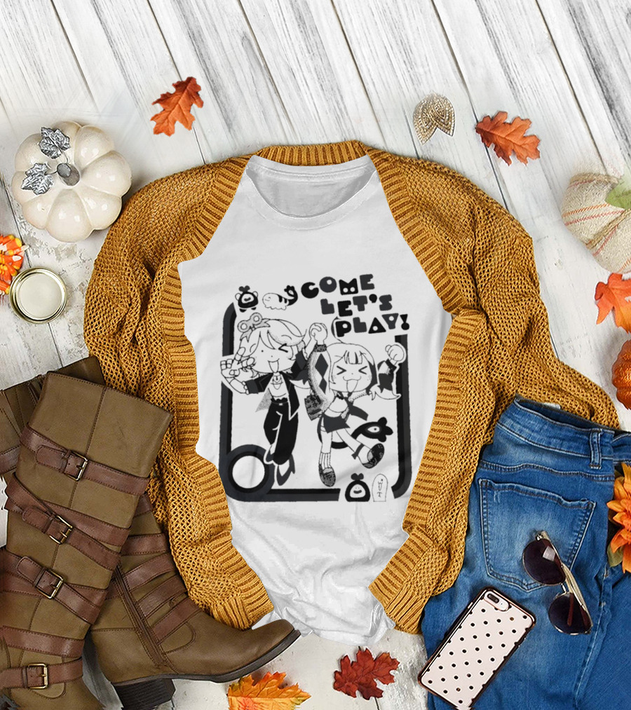 Tsukasa Tenma Emu Otori Project Sekai Come Let's Play Fun T-Shirt