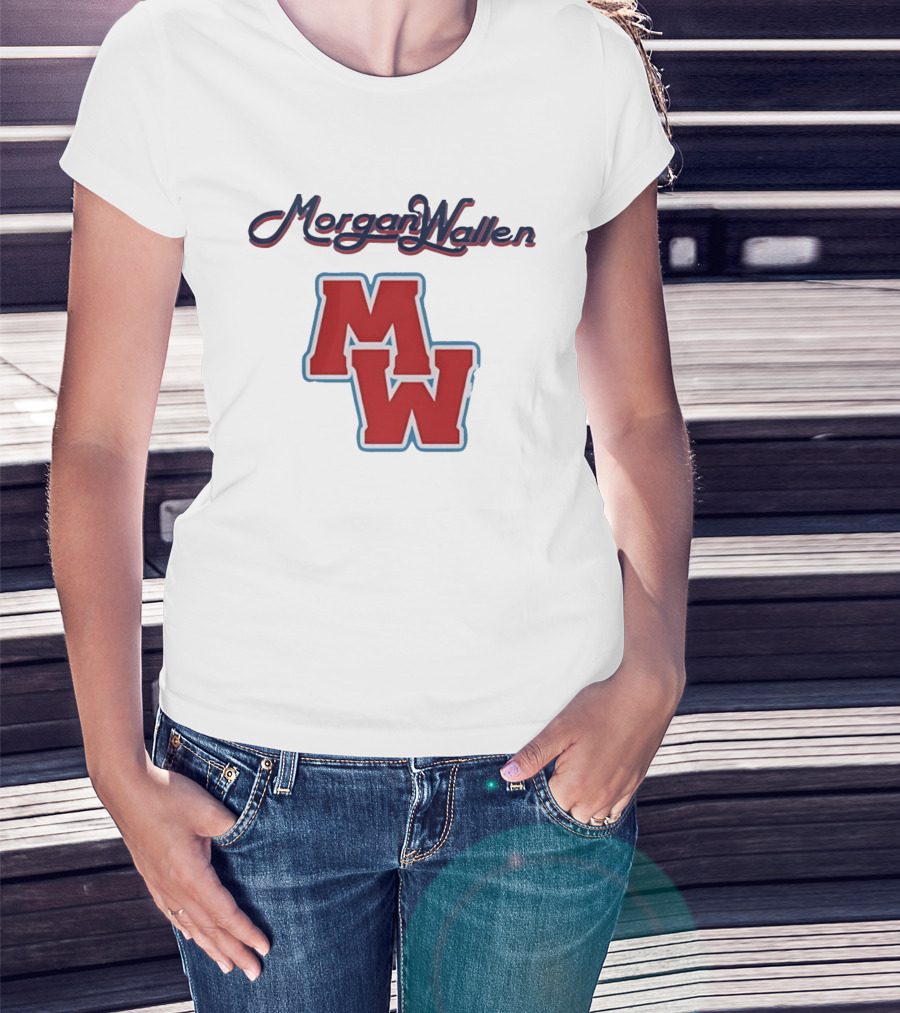 Morgan Wallen MW Bold Red Letters Country Music T-Shirt
