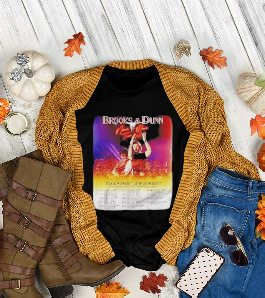 Brooks & Dunn Neon Moon Tour 2026 Tucker Wetmore David Lee Murphy Country Concert Events And Dates T-Shirt