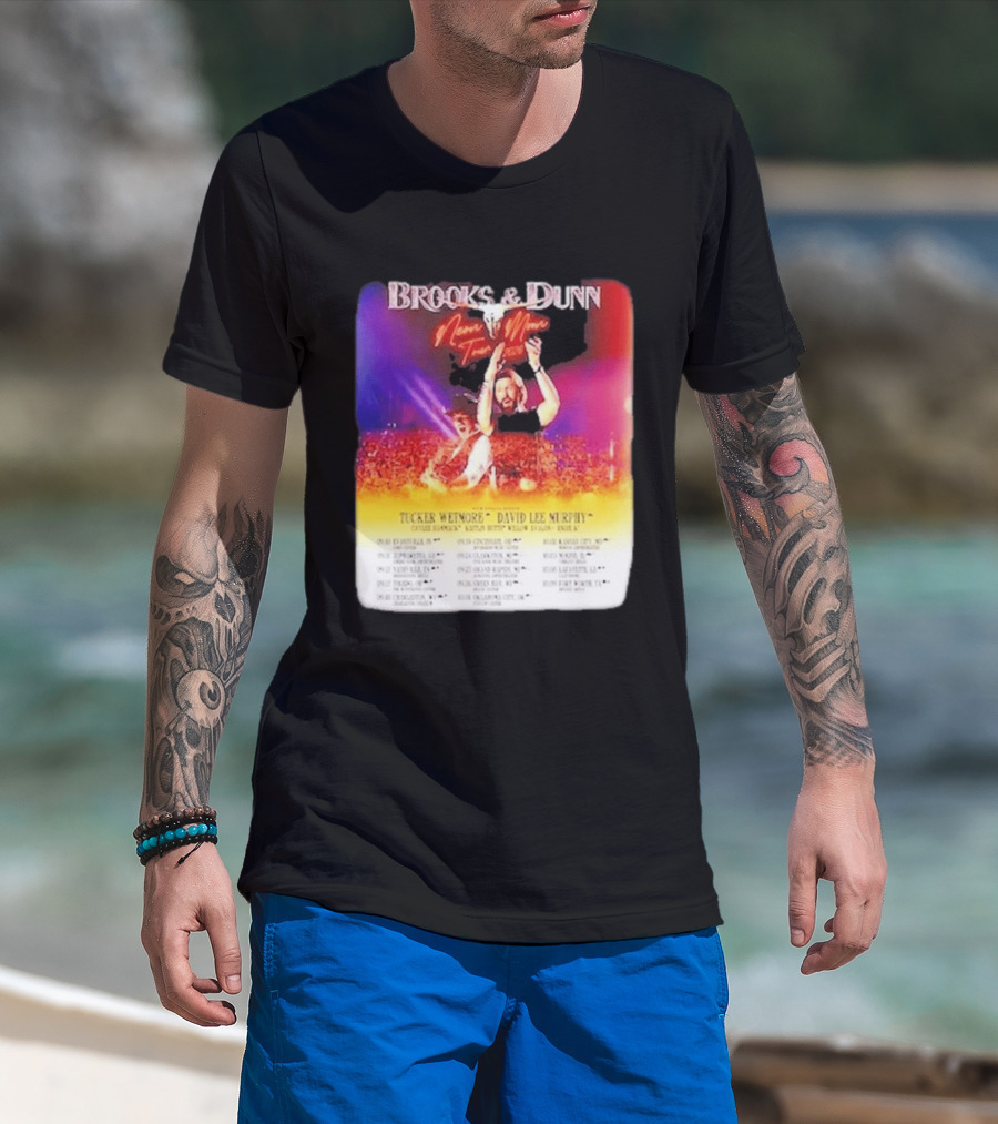 Brooks & Dunn Neon Moon Tour 2026 Tucker Wetmore David Lee Murphy Country Concert Events And Dates T-Shirt