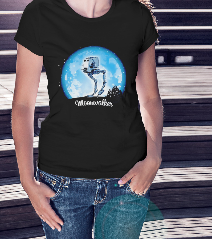 Star Wars AT ST Moonwalker Imperial Walker Moon Scene T-Shirt
