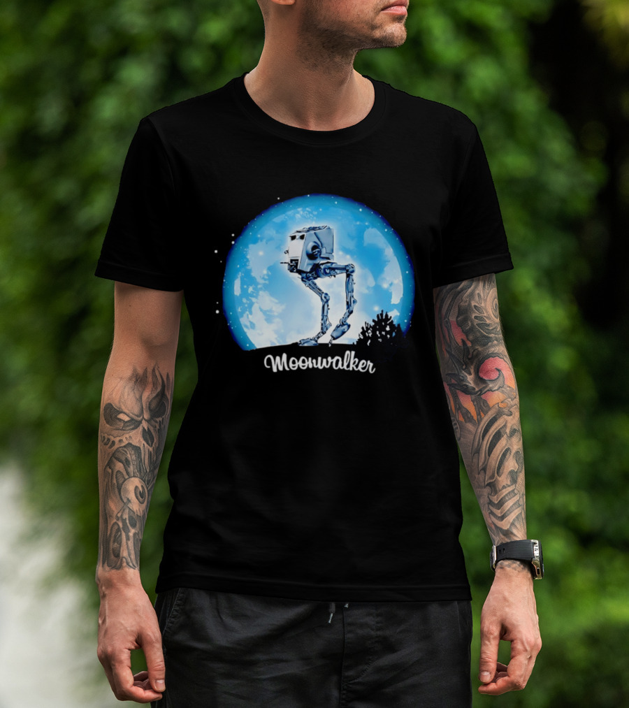 Star Wars AT ST Moonwalker Imperial Walker Moon Scene T-Shirt