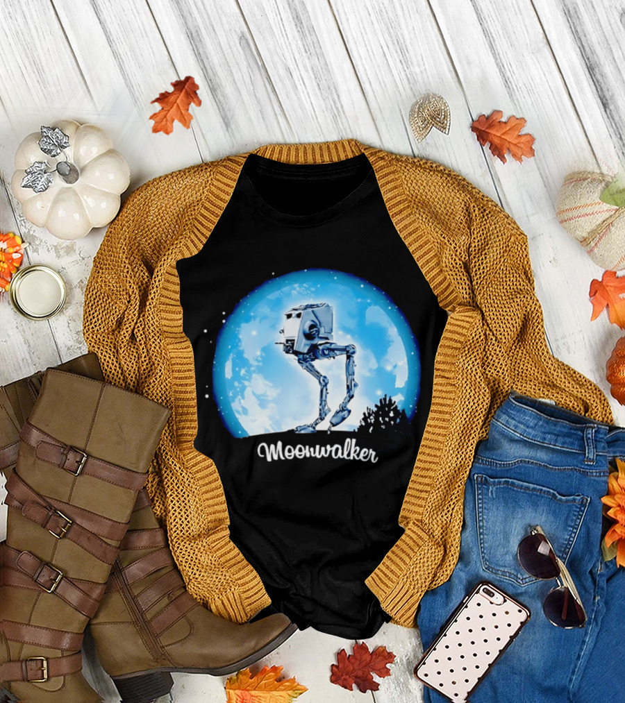 Star Wars AT ST Moonwalker Imperial Walker Moon Scene T-Shirt