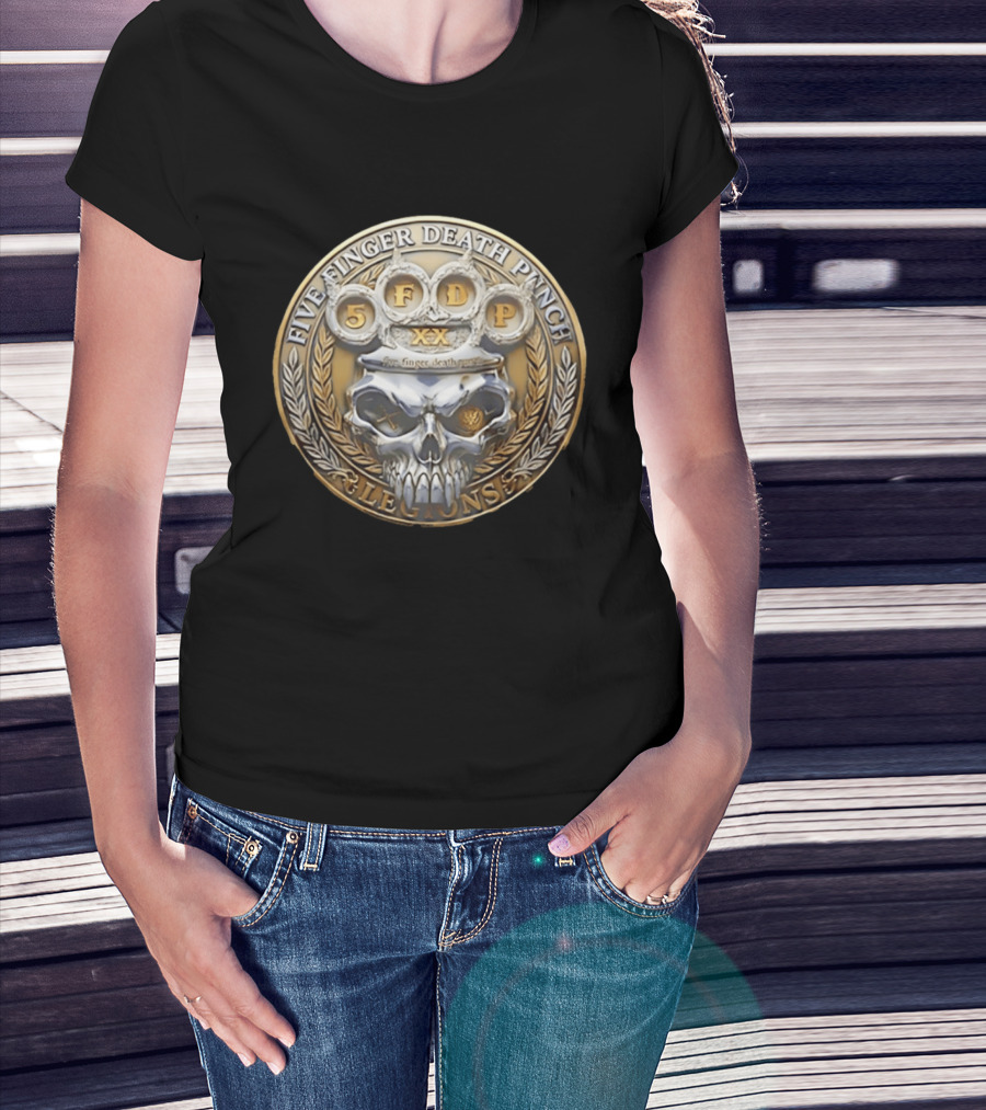 Five Finger Death Punch Skull Knuckles Emblem XX Legions T-Shirt