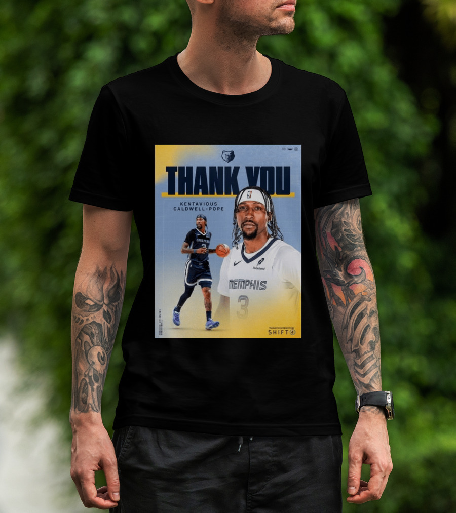 Thank You Kentavious Caldwell Pope Memphis Grizzlies Basketball 3 NBA Fan T-Shirt