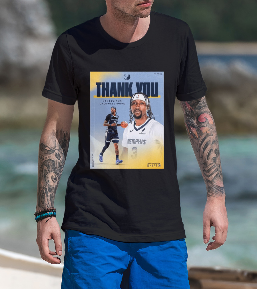 Thank You Kentavious Caldwell Pope Memphis Grizzlies Basketball 3 NBA Fan T-Shirt