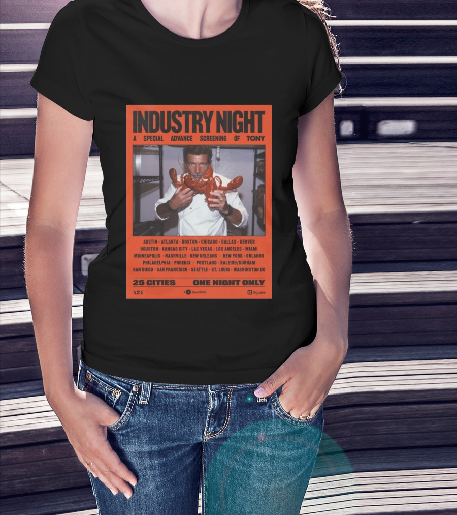 Industry Night A Special Advance Screening Of Tony Live 25 Cities One Night Only T-Shirt