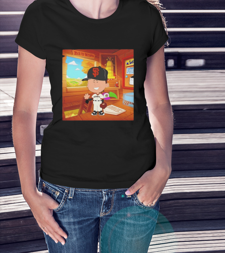 Tyler Mahle San Francisco Giants Baseball Cartoon Peanuts T-Shirt