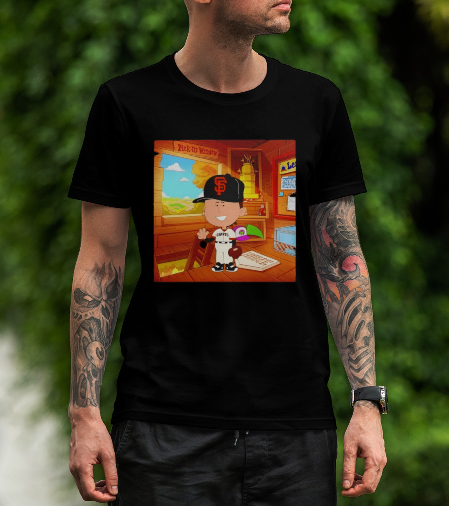 Tyler Mahle San Francisco Giants Baseball Cartoon Peanuts T-Shirt