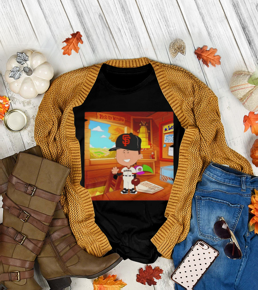 Tyler Mahle San Francisco Giants Baseball Cartoon Peanuts T-Shirt