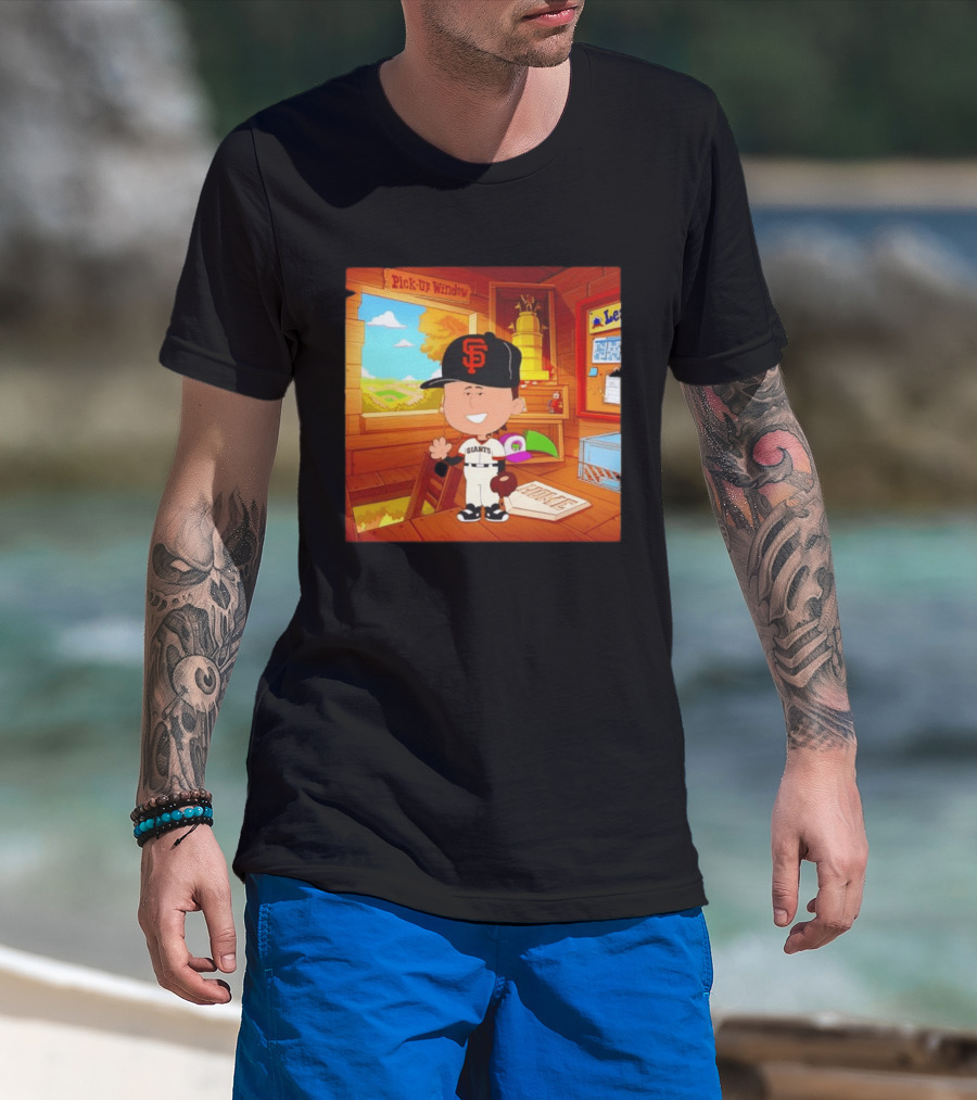Tyler Mahle San Francisco Giants Baseball Cartoon Peanuts T-Shirt