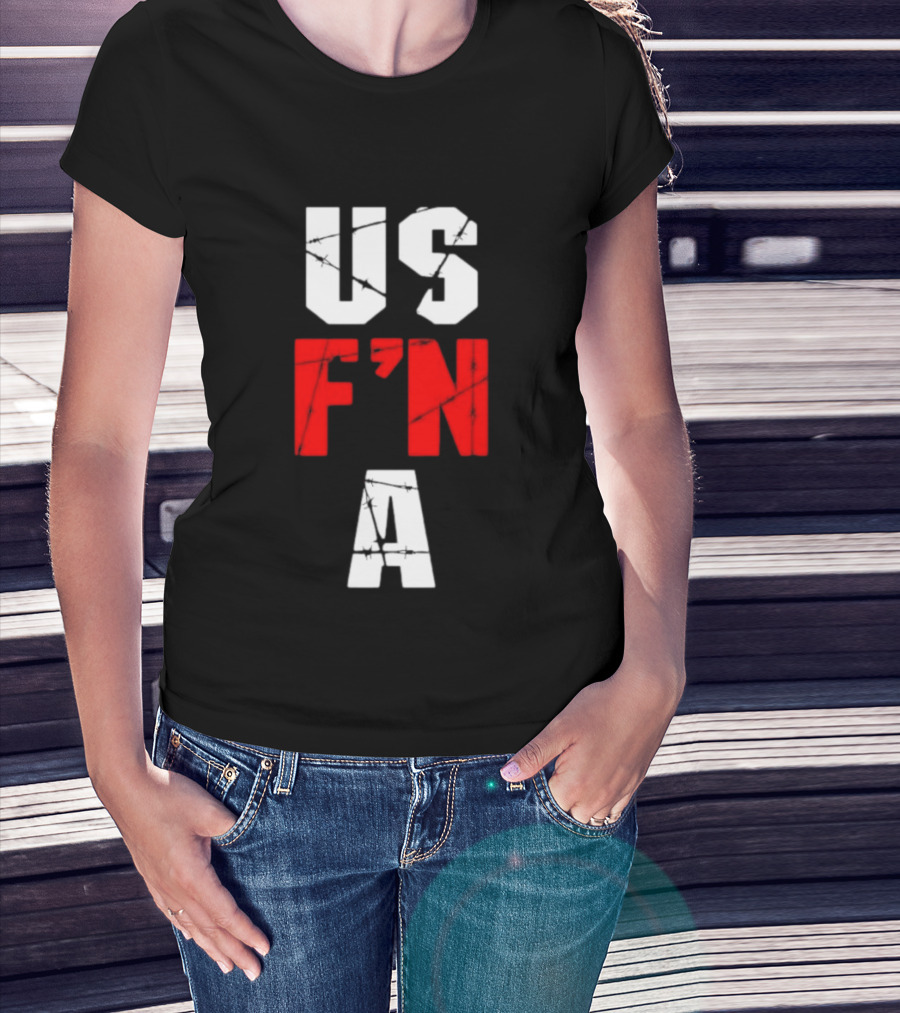 United States US F N A Barbed Wire T-Shirt