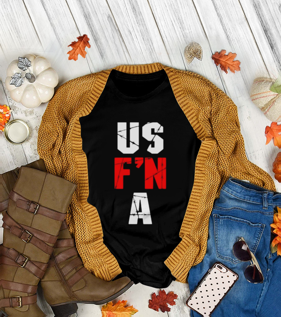 United States US F N A Barbed Wire T-Shirt