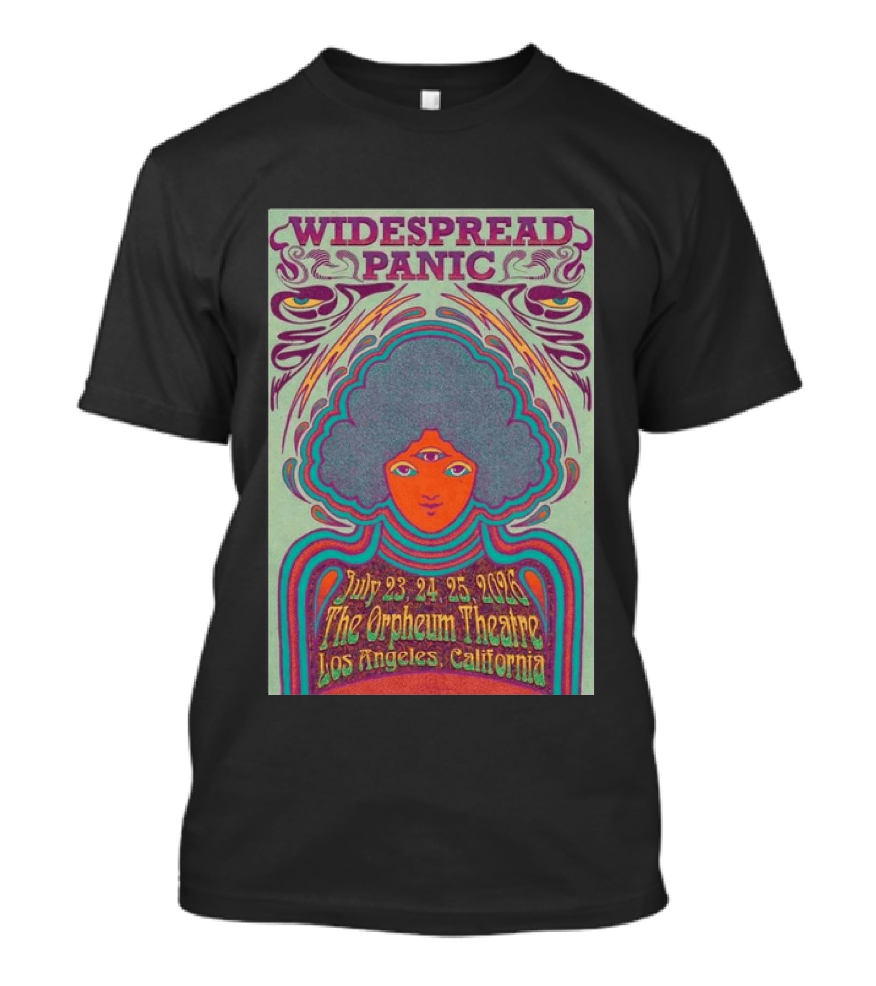 Widespread Panic Orpheum Theatre Los Angeles July 23 25 2026 Psychedelic T-Shirt