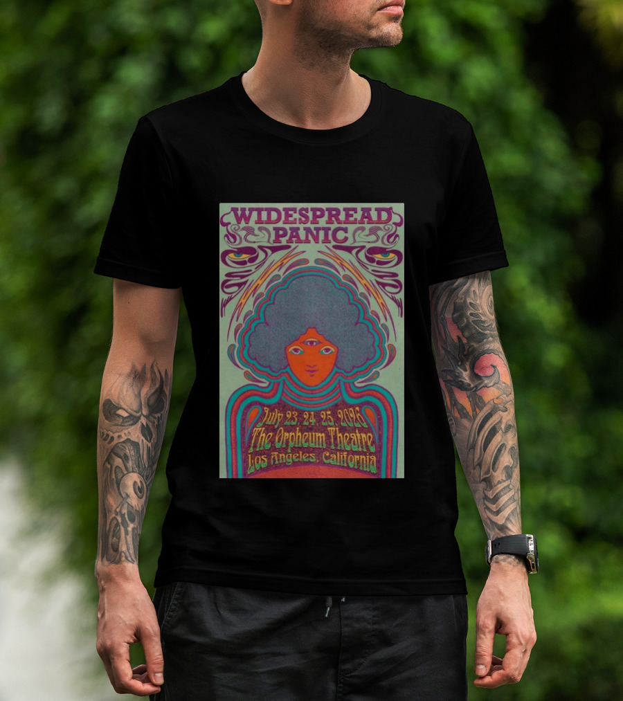 Widespread Panic Orpheum Theatre Los Angeles July 23 25 2026 Psychedelic T-Shirt