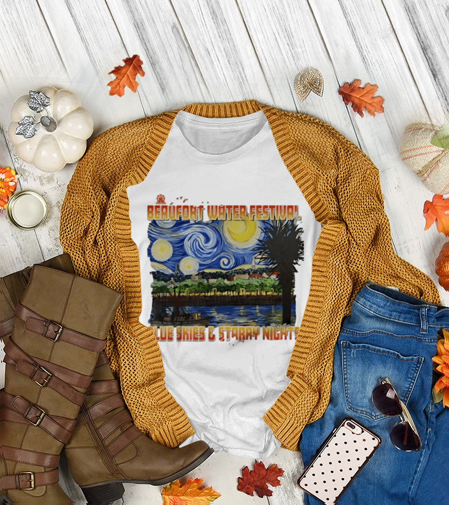 69th Annual Beaufort Water Festival Blue Skies And Starry Nights T-Shirt