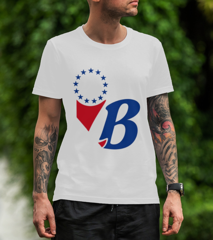 Chinatown Market Store Let Brotherly Love Philadelphia B Icon Circle Stars T-Shirt