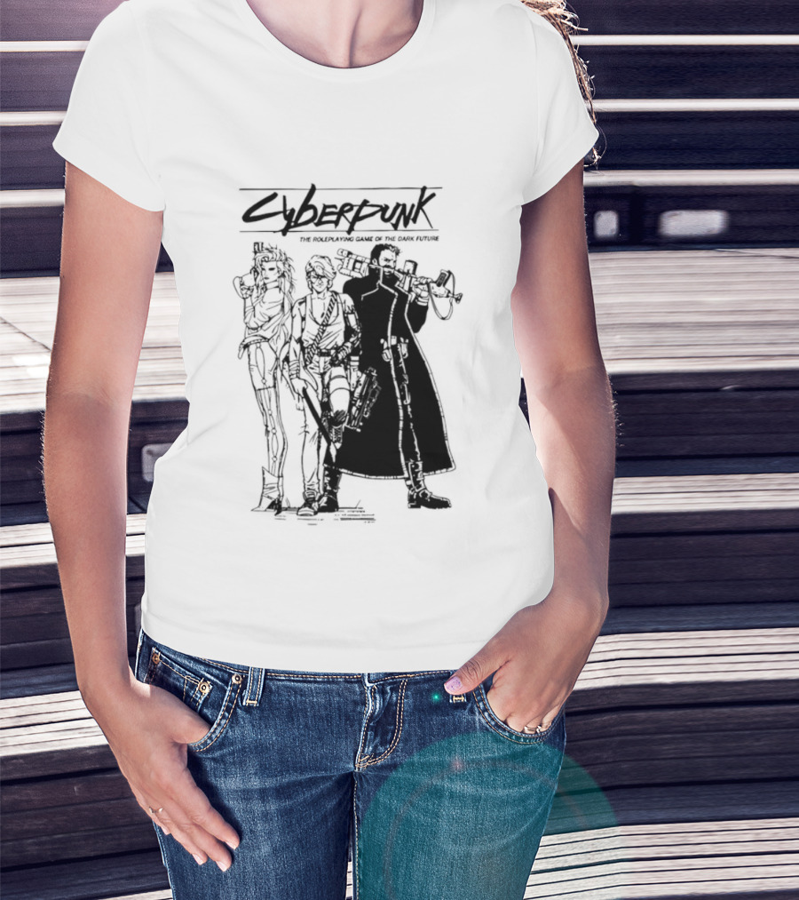 Cyberpunk The Roleplaying Game Of The Dark Future Silhouette Art Characters T-Shirt