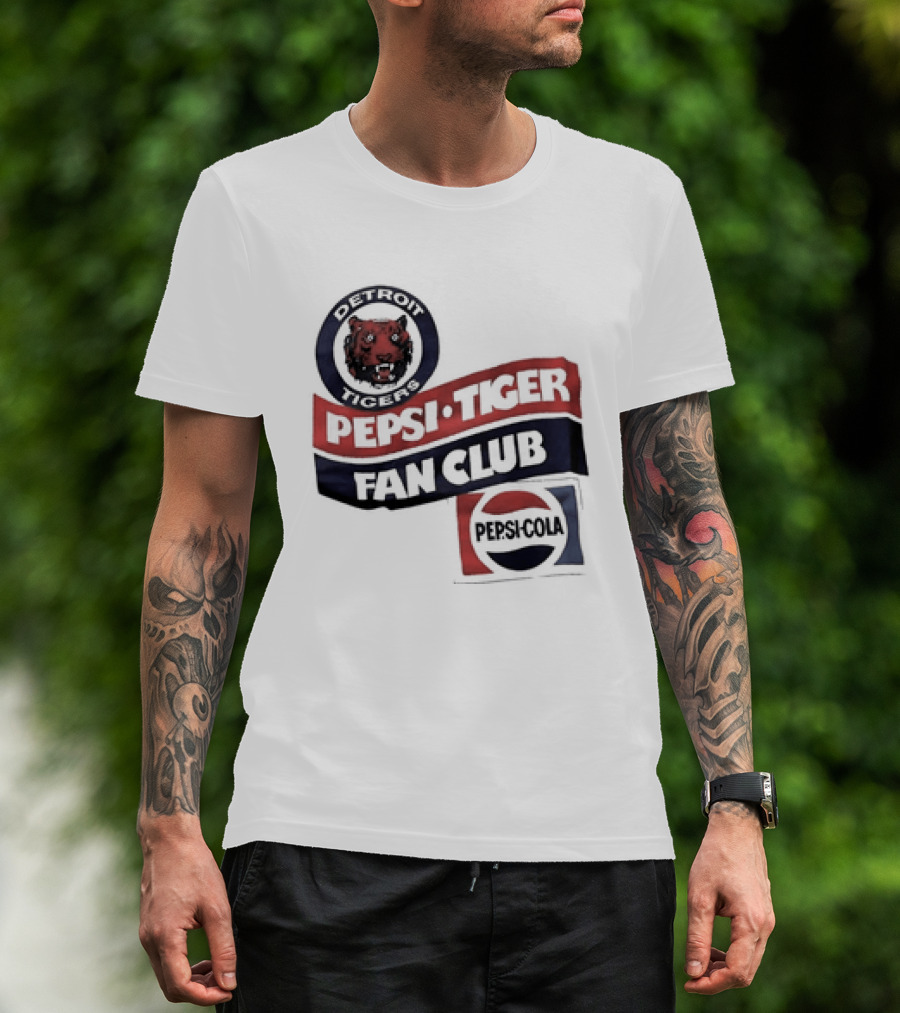 Detroit Tigers Pepsi Tiger Fan Club Pepsi Cola T-Shirt
