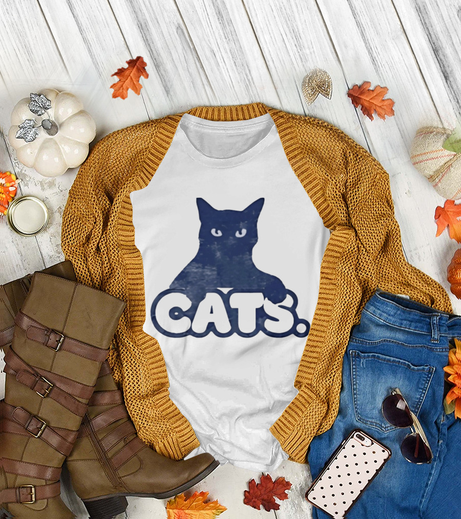 Distressed Vintage Cats Feline Kitten Pet T-Shirt
